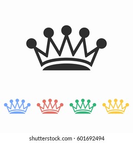 Crown vector icon. Illustration isolated for graphic and web design.