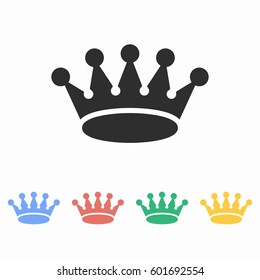 Crown vector icon. Illustration isolated for graphic and web design.