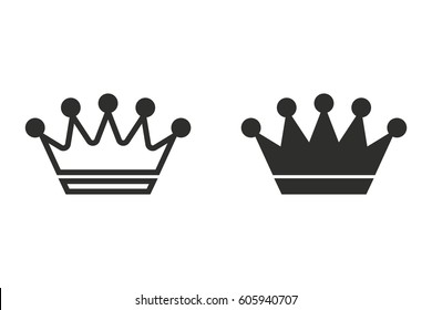 Crown vector icon. Illustration isolated for graphic and web design.