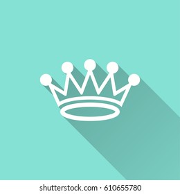 Crown vector icon. Illustration isolated for graphic and web design.
