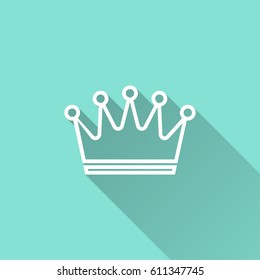 Crown vector icon. Illustration isolated for graphic and web design.