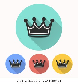 Crown vector icon. Illustration isolated for graphic and web design.