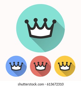 Crown vector icon. Illustration isolated for graphic and web design.