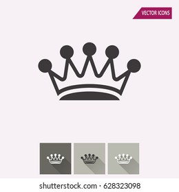Crown vector icon. Illustration isolated for graphic and web design.