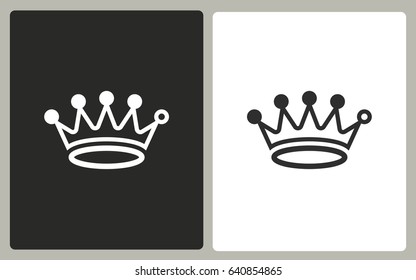 Crown vector icon. Illustration isolated for graphic and web design.