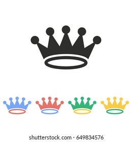 Crown vector icon. Illustration isolated for graphic and web design.