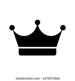 Crown vector icon illustration sign on white background. Vector Illustration. 