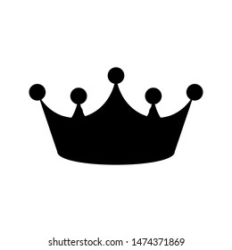 Crown vector icon illustration sign on white background. Vector Illustration. 