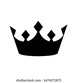 Crown vector icon illustration sign on white background. Vector Illustration. 