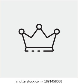 Signo de ilustración de icono de vector de coronación