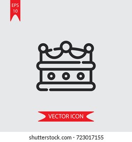 Crown vector icon, illustration symbol