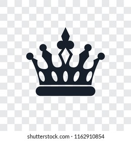 Crown vector icon isolated on transparent background, Crown logo concept