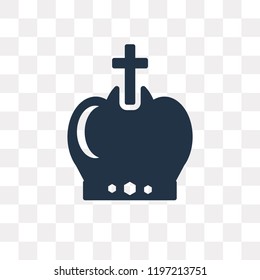 Crown vector icon isolated on transparent background, Crown transparency concept can be used web and mobile