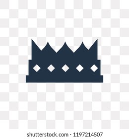 Crown vector icon isolated on transparent background, Crown transparency concept can be used web and mobile