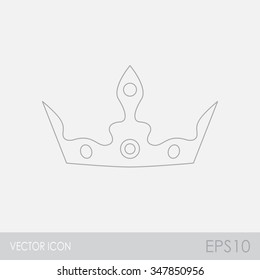 Crown vector icon. King hat symbol.