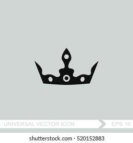 Crown vector icon. King hat symbol.