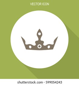 Crown vector icon. King hat symbol.