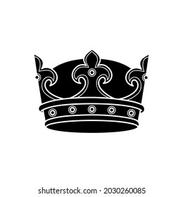 Crown vector icon. King illustration sign. Queen symbol. monarchy mark.