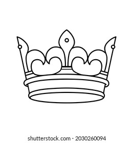 Crown vector icon. King illustration sign. Queen symbol. monarchy mark.