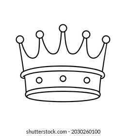 Crown vector icon. King illustration sign. Queen symbol. monarchy mark.