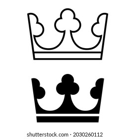 Crown vector icon. King illustration sign. Queen symbol. monarchy mark.