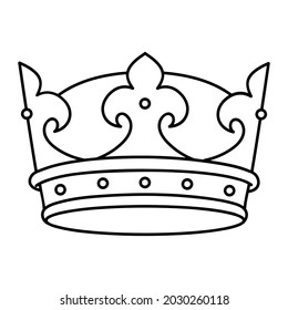 Crown vector icon. King illustration sign. Queen symbol. monarchy mark.