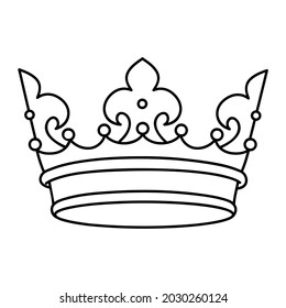 Crown vector icon. King illustration sign. Queen symbol. monarchy mark.