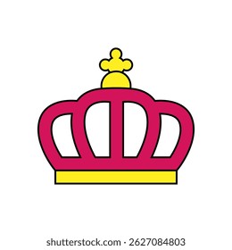 Crown vector icon. King illustration sign. Queen symbol. monarchy mark.