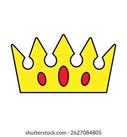 Crown vector icon. King illustration sign. Queen symbol. monarchy mark.