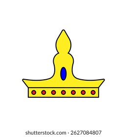 Crown vector icon. King illustration sign. Queen symbol. monarchy mark.
