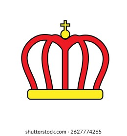 Crown vector icon. King illustration sign. Queen symbol. monarchy mark.