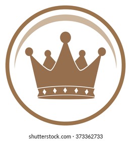 Crown vector icon. Kingdom symbol.