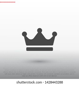 Crown Vector icon . Lorem Ipsum Illustration design