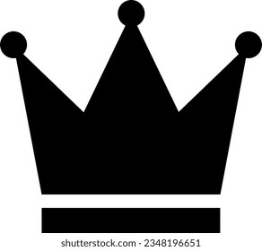 Crown vector icon material of black