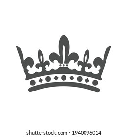 Icono de vector de la corona en estilo de diseño moderno para sitio web y aplicación móvil