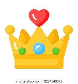Crown vector icon in modern and trendy style