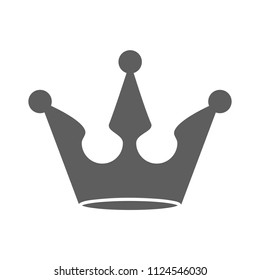 Crown - vector icon on white, stock vector illustration