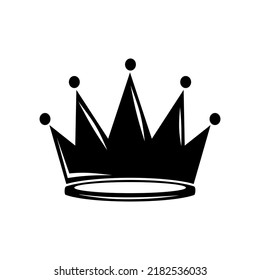 Kronenvektor. Kronsymbol auf weißem Hintergrund. Trendy flache Illustration. eps10
