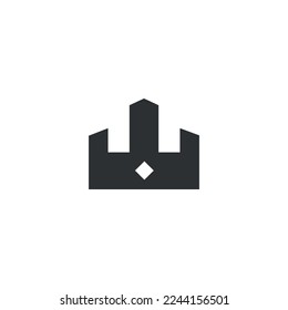 vector de corona, icono de corona en fondo blanco