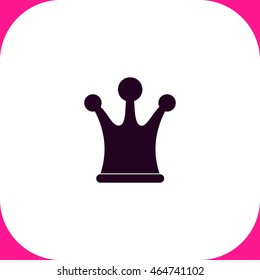 Crown vector icon on white background.