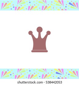 Crown vector icon on white background. Isolated illustration. Business picture.