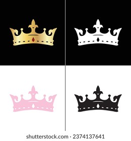 Crown vector. Crown icon set. Collection of crown. Crown symbol collection.