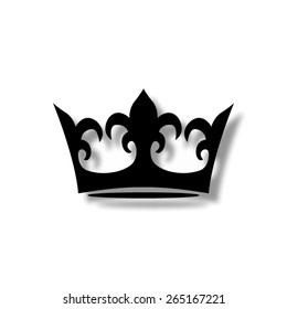 crown  - vector icon with shadow