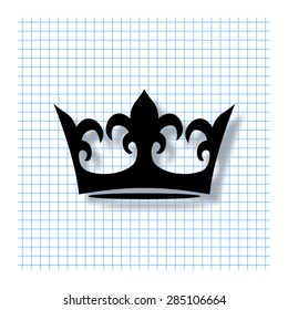 crown - vector icon with shadow