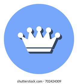 Crown vector icon with shadow. Illustration isolated for graphic and web design.
