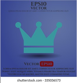 Icono o símbolo del vector de la corona