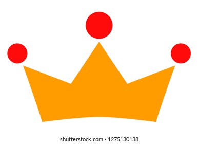 Crown vector icon symbol. Flat pictogram is isolated on a white background. Crown pictogram designed with simple style.
