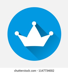 Crown vector icon. The symbol of greatness with a flat shadow. Layers grouped for easy editing illustration. For your design.