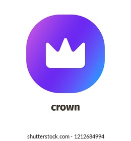 Crown vector icon for web and mobile applications