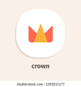Crown vector icon for web and mobile applications